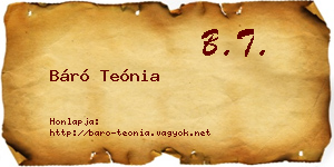 Báró Teónia névjegykártya